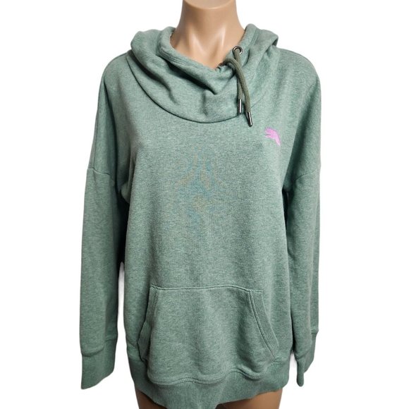 PUMA Women's Refresh Long Sleeve Pullover Hoodie Laurel Wreath Size Large - Picture 1 of 12